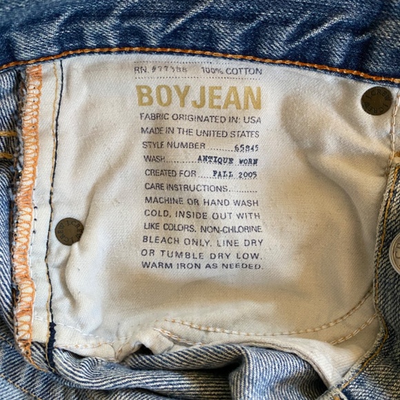 Made in USA Vintage Y2K J Crew BOYJEAN low rise Denim - Picture 4 of 5